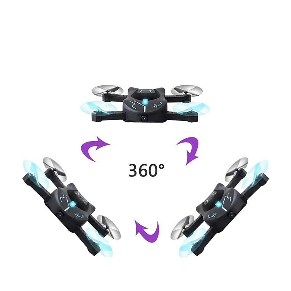 Mini Składany RC Nano Camera Drone dla dzieci Prezent Kieszonkowy Przenośny Quadcopter z lądowaniem jednym klawiszem, łatwy w pilotażu dla początkujących Biały 30 W