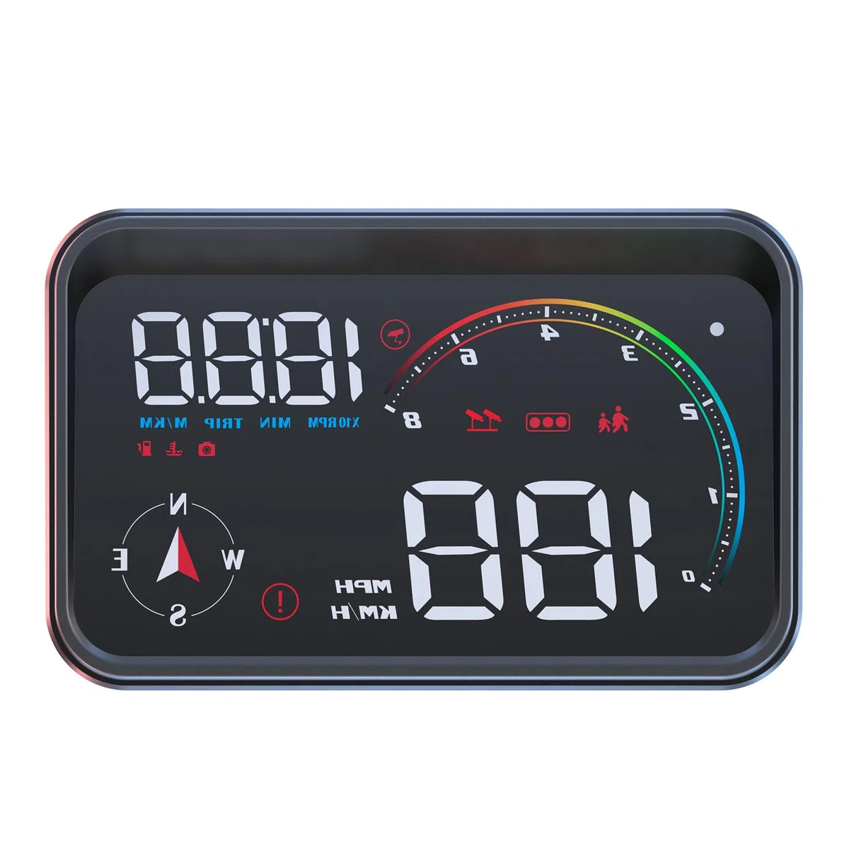 Uniwersalny samochodowy wyświetlacz HUD On-BD GPS Head Up z prędkością RMP alarm przekroczenia prędkości wody cyfrowy prędkościomierz działa dla większości samochodów