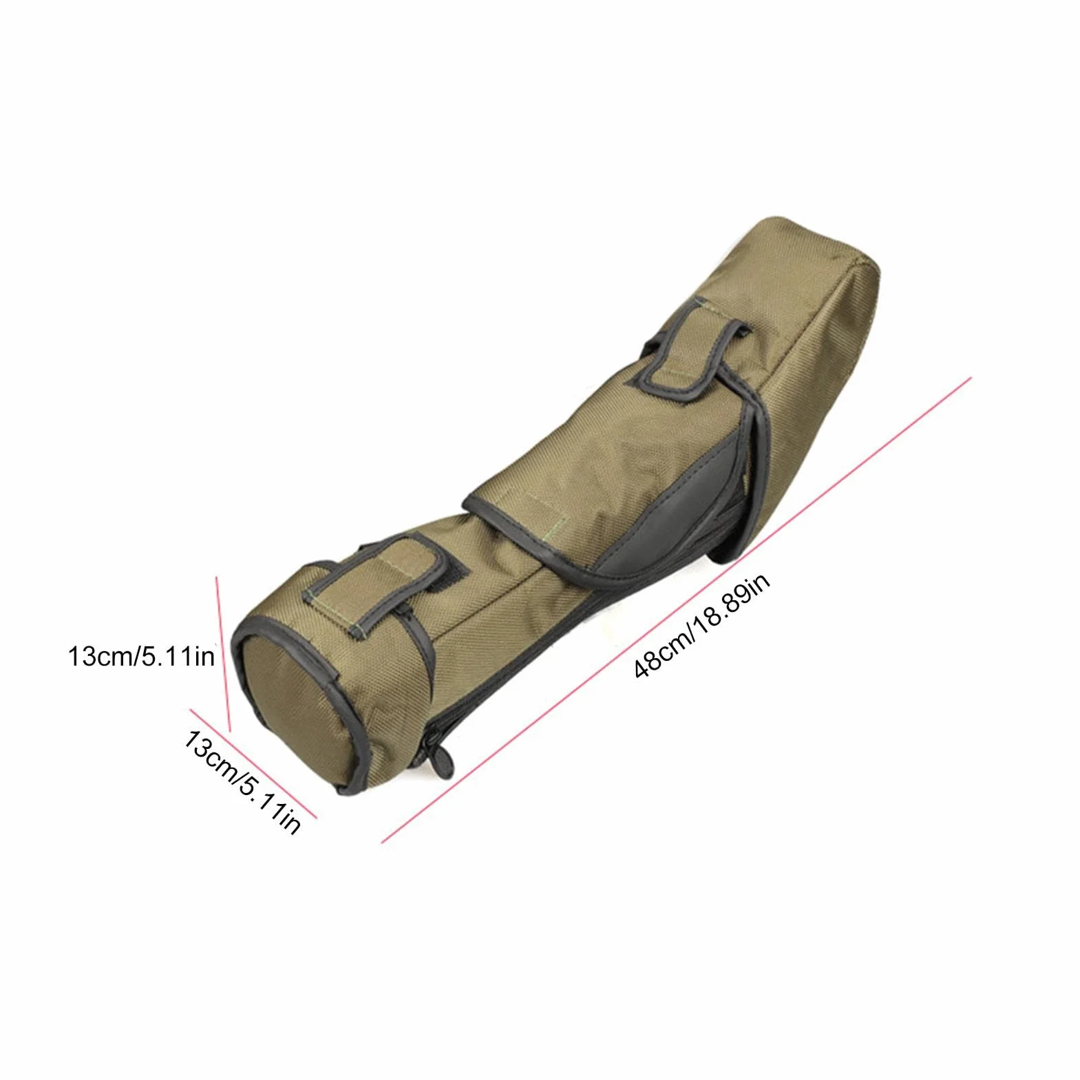 Etui na teleskop, wielofunkcyjna torba na lunetę z nylonowym teleskopem z regulowanym paskiem na ramię, Kaliber 80 mm, Refer to description, Uniseks