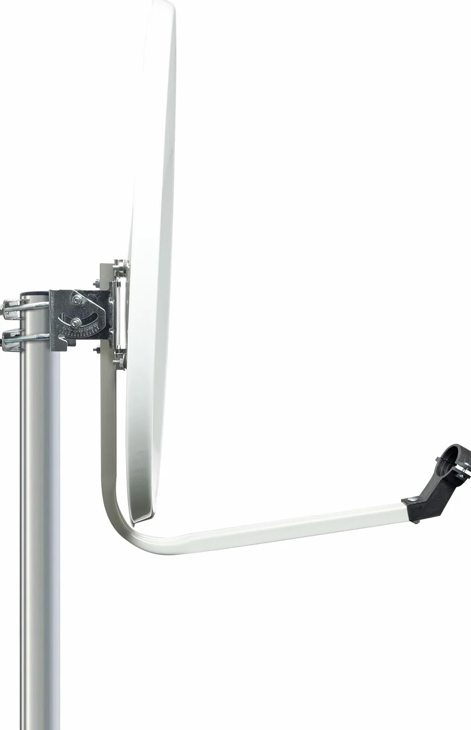SCHWAIGER Antena Satelitarna Offsetowa 55 x 62 cm Stal Jasnoszara