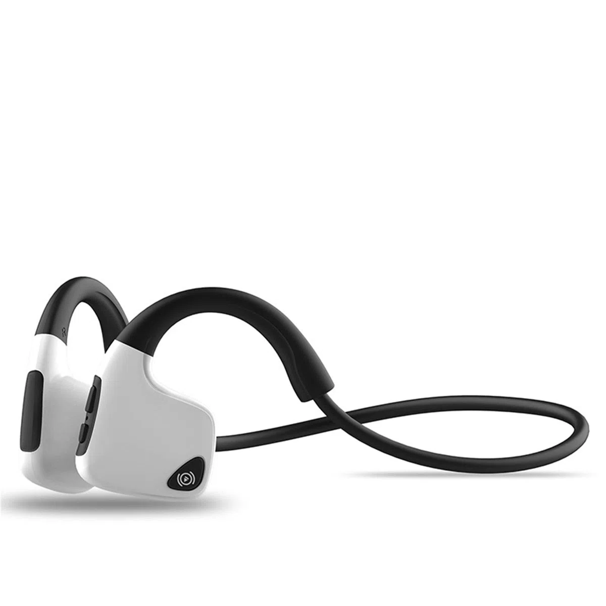 Słuchawki przewodzące kości, bezprzewodowe słuchawki douszne z Bluetooth do uprawiania sportu, wysoka jakość dźwięku, ultralekkie, wodoodporne i odporne na pot sportowe słuchawki, białe