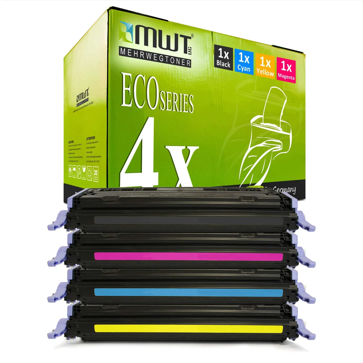 Zestaw 4 tonerów MWT kompatybilny z HP Color Laserjet 1600 2600 2605 + cm 1015 1017 – kompatybilny z HP Q6000A, Q6001A, Q6002A, Q6003A - Black Cyan Magenta Yellow