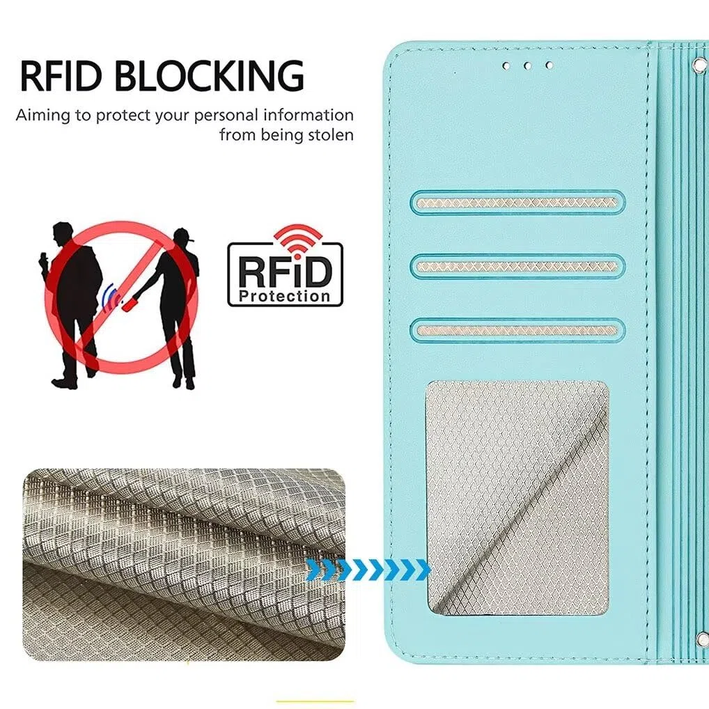 SEAHAI Etui do Motorola Moto G84 5G, uroczy wzór kota, wysokiej jakości skóra PU, portfel, odporne na wstrząsy, z klapką, z podpórką, przegródki na karty kredytowe, blokada RFID, zamknięcie