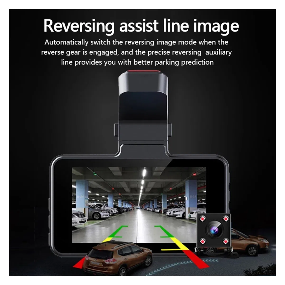 Kamera samochodowa 1440P Rejestrator jazdy Samochodowa kamera HD Dwuobiektywowy Wbudowany rejestrator DVR Dashcam Podwójne nagrywanie Ukryty monitoring Super Widzenie Nocne(Single Lens-NO Card)