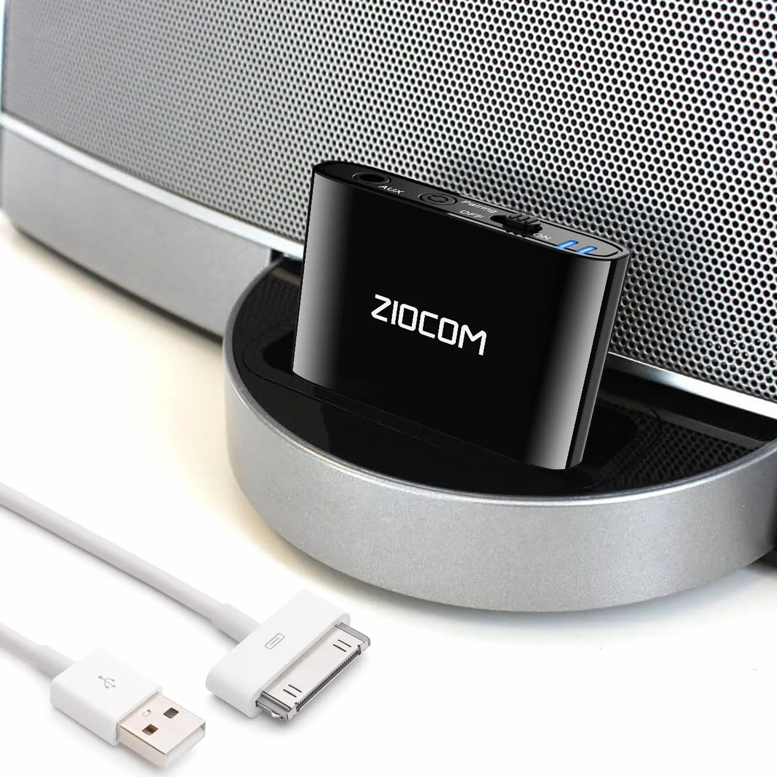 ZIOCOM 30-stykowy adapter Bluetooth do Bose Sounddock, czarny