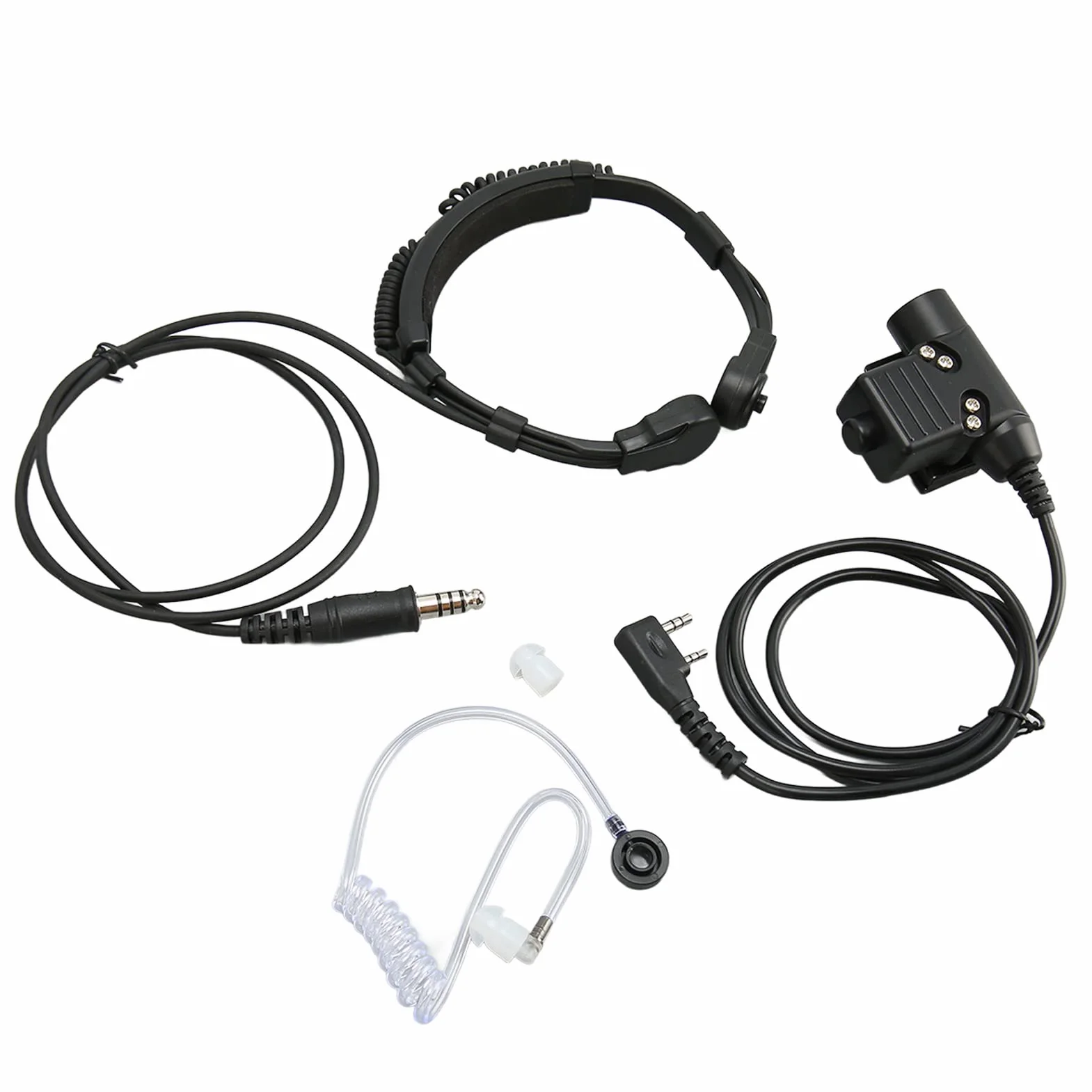 Mikrofon Gardłowy Słuchawka Walkie Talkie U94 PTT Taktyczny Zestaw Słuchawkowy do UV 5R BF 888S BF F8HP