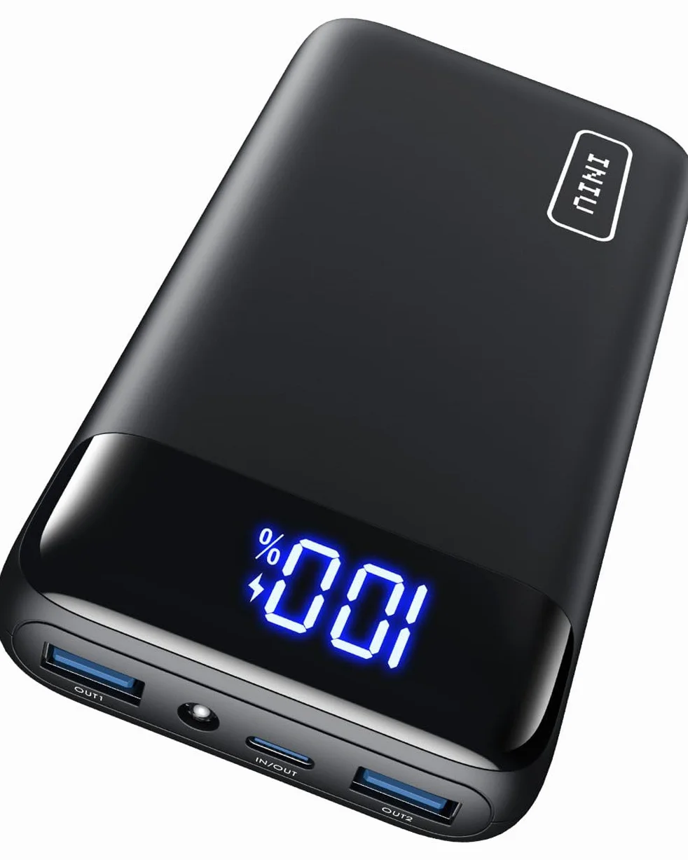 INIU Power Bank, 20000mAh Powerbank Szybkie Ladowanie USB C in & out, 22.5W PD 3.0 QC 4.0 Wyświetlacz LED Akumulator Telefon Kompatybilny z iPhone 16 15 14 13 12 Pro Max Samsung Google iPad Tablet etc