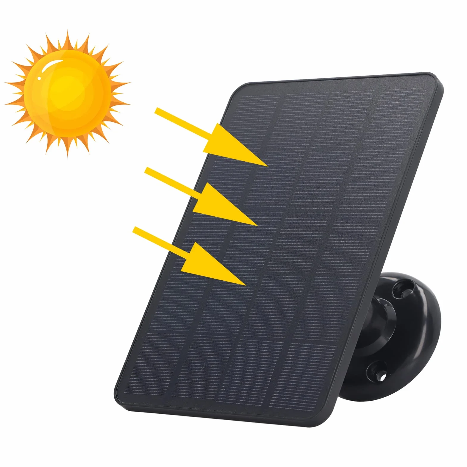 Panel Słoneczny 10W do Kamery Bezpieczeństwa, Panel Słoneczny USB do Kamery Bezpieczeństwa 5V DC, Wodoodporna ładowarka Słoneczna z Regulowanym Mocowaniem, Kompatybilna z Micro