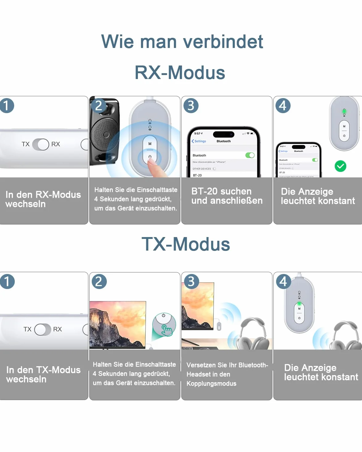 Bluetooth 5.3 Adapter 2 w 1, Jack 3,5 mm, Transmiter Bluetooth do 2 Słuchawek, Studia Fitness, Tabletów, Samochodów
