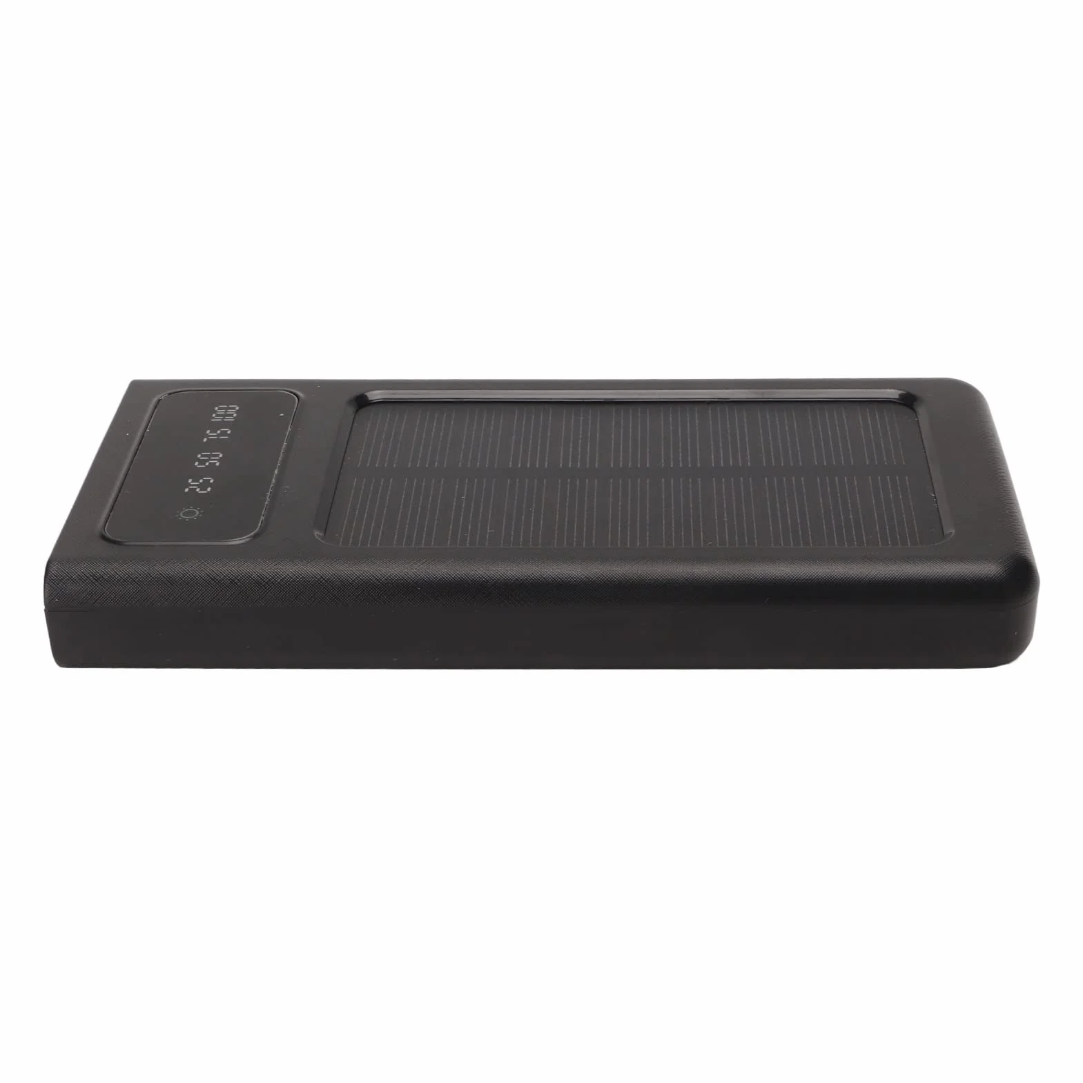 Solar Power Bank Ładowarka do Telefonów Komórkowych, 20000 MAh Podwójne Porty Wyjściowe Przenośna Słoneczna ładowarka do Telefonów z Wyświetlaczem Mocy i latarką, na Zewnątrz, (Czarny)