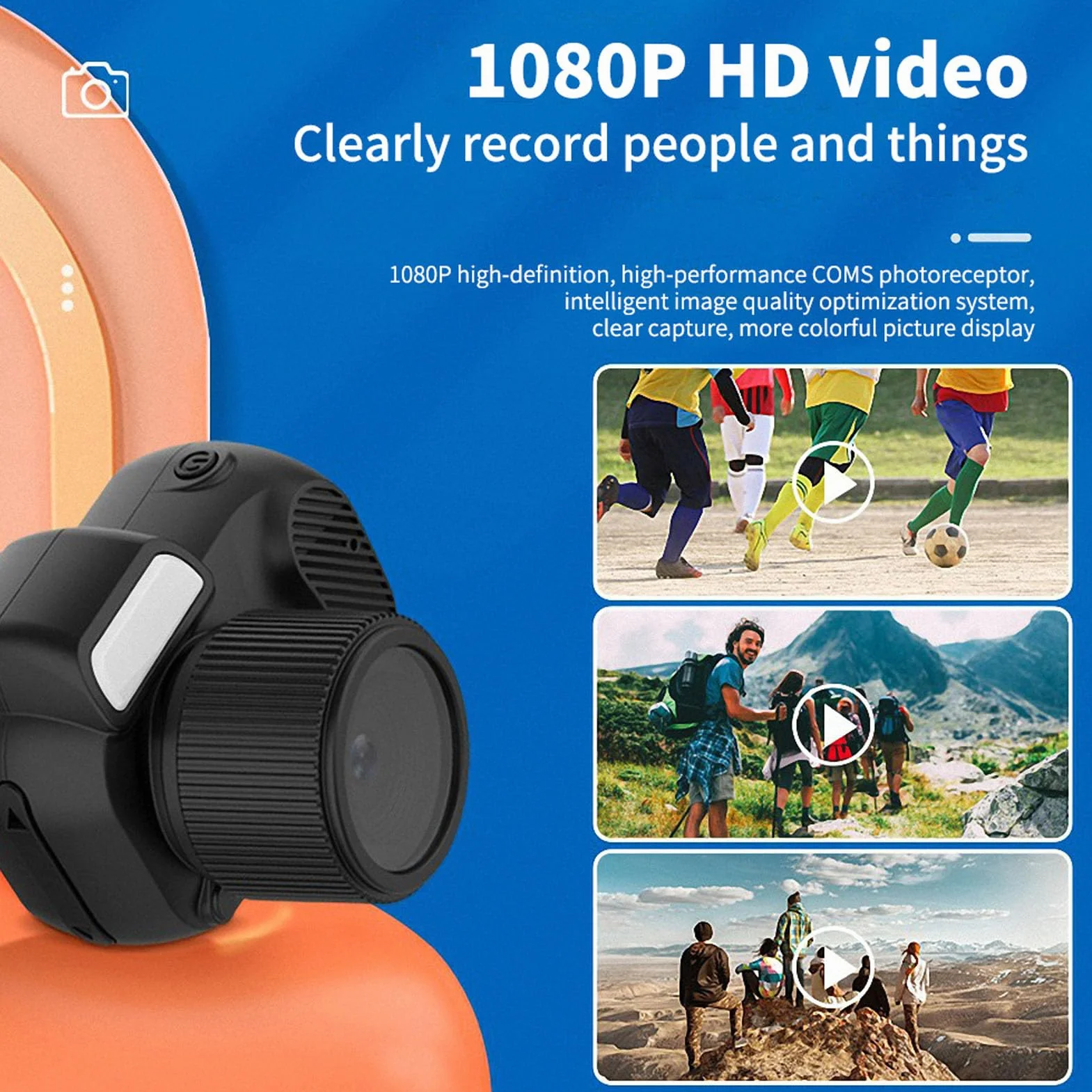 Mini Aparat Cyfrowy, 0. 96 Cali Ekran HD 1080P Mała Kamera Wideo, Przenośna Kamera Akcji dla Dzieci 180 MAH