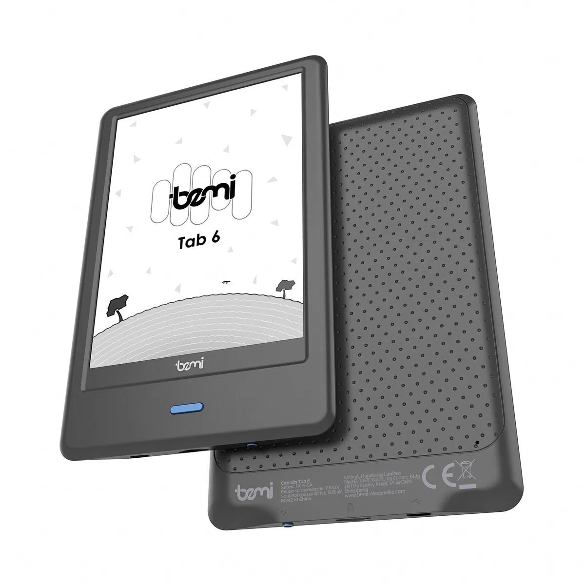 Bemi Cognita Tab 6 Czytnik E-booków 6" E Ink Carta, 32 GB, Android, Google Play, Smart LED, Wi-Fi, Bluetooth, PDF Reflow, TTS, Czarny