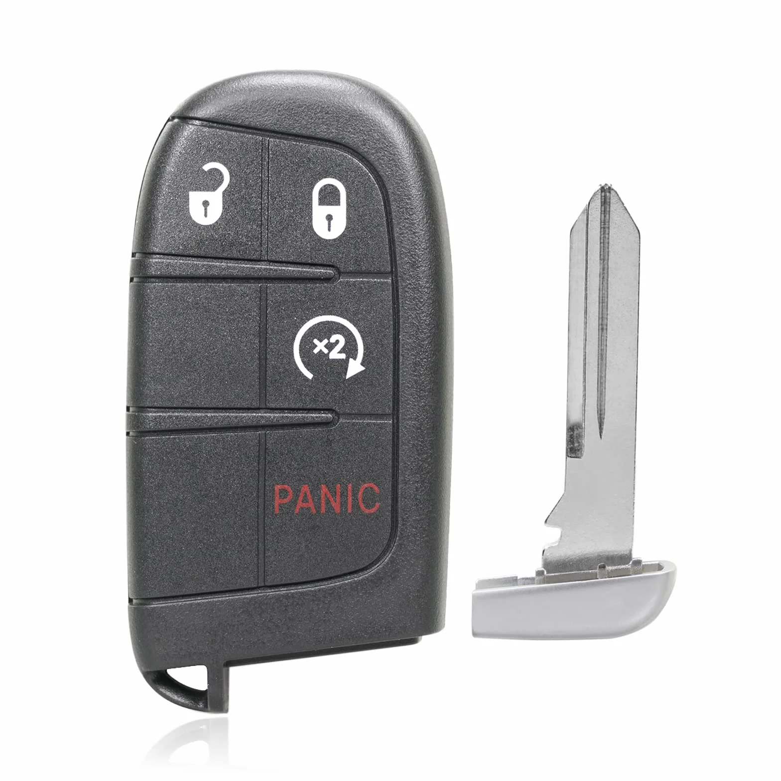 Unifizz 433 MHz 4 przyciski bezkluczykowe zdalne wejście breloczek samochodowy czarny M3N-40821302 do Dodge- Journey 2011-2020 46 chip