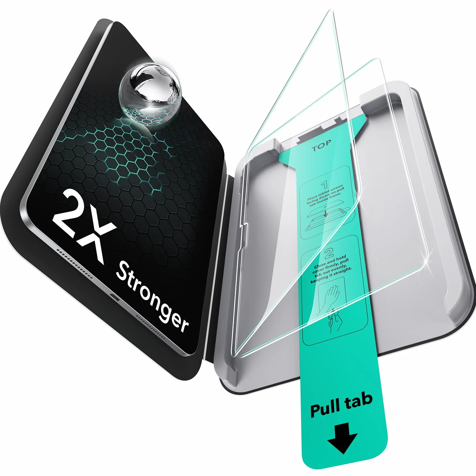 ESR 2 sztuki folia ochronna dla iPad Pro 13 cali M5/M4 (2025/2024), ochrona wyświetlacza z ultrapasującą podstawą, twardość 9H, odporna na zarysowania, HD klarowność, bez kurzu i pęcherzyków, wsparcie