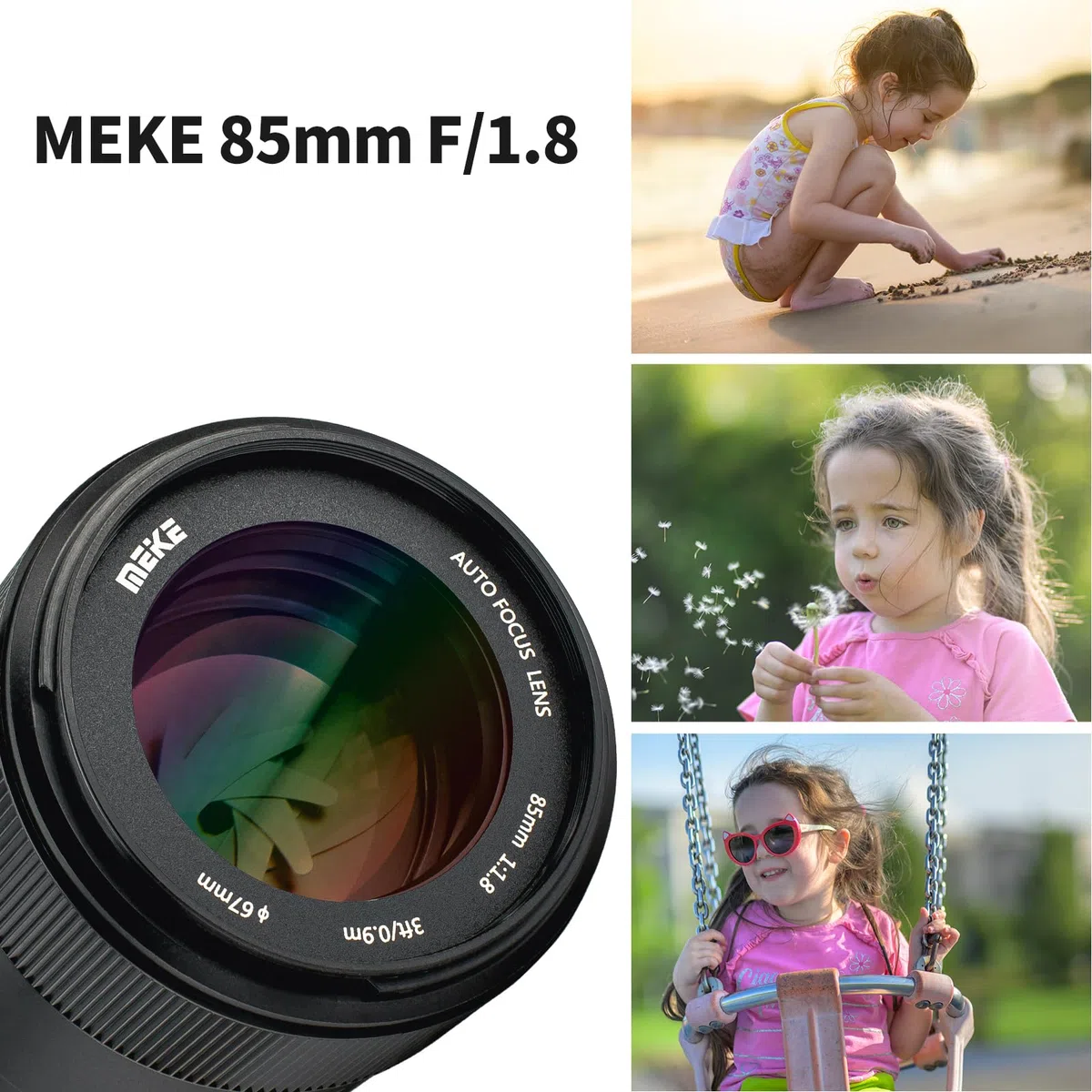 Meike 85 mm F1.8 Auto Focus Medium Telephoto STM, pikowany, pełnoklatkowy obiektyw portretowy, kompatybilny z aparatami Panasonic Lumix Sigma Leica L-Mount S1H S1 S5 S5 Mark II S1R S9 SL SL2 FP FPL
