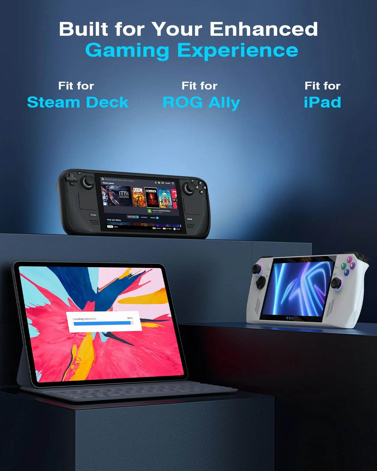 MoKo 180 Degree USB-C Adapter with 13.5mm Gap, U-Shape USB-C Connector with PD 240W/20 Gbps/8K, 180 Angle Adapter for ROG Ally/Steam Deck/Legion Go/Laptop/Tablet/Phone