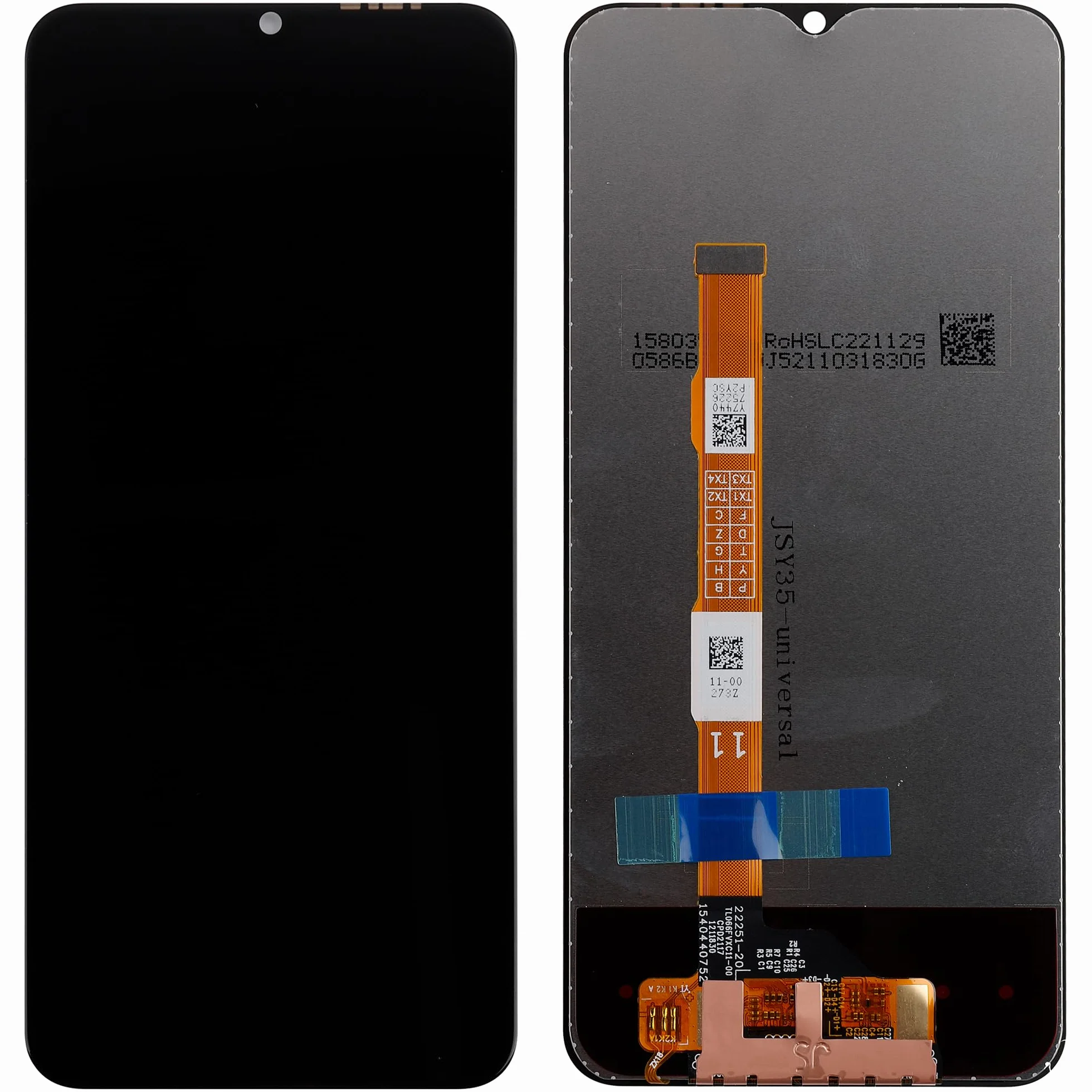Zamiennik wyświetlacza OLED, kompatybilny z Vivo Y35 4G [6,58"] LCD Touch Screen z funkcją zestawu narzędzi