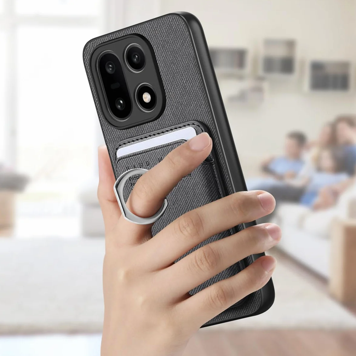 MOJIA Etui na OnePlus 15, zdejmowane etui z uchwytem na karty magnetyczne, smukła konstrukcja z funkcją stojaka, czarny