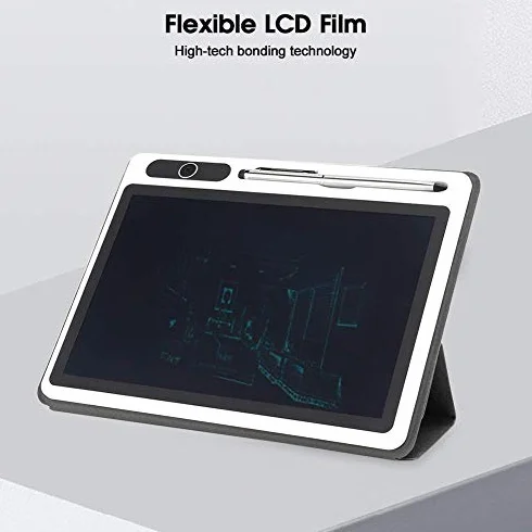 10-calowy notatnik elektroniczny Tablet LCD Narzędzie do ręcznego malowania Jakość Wysoka technologia laminowania (czarna ze skórzaną obudową))