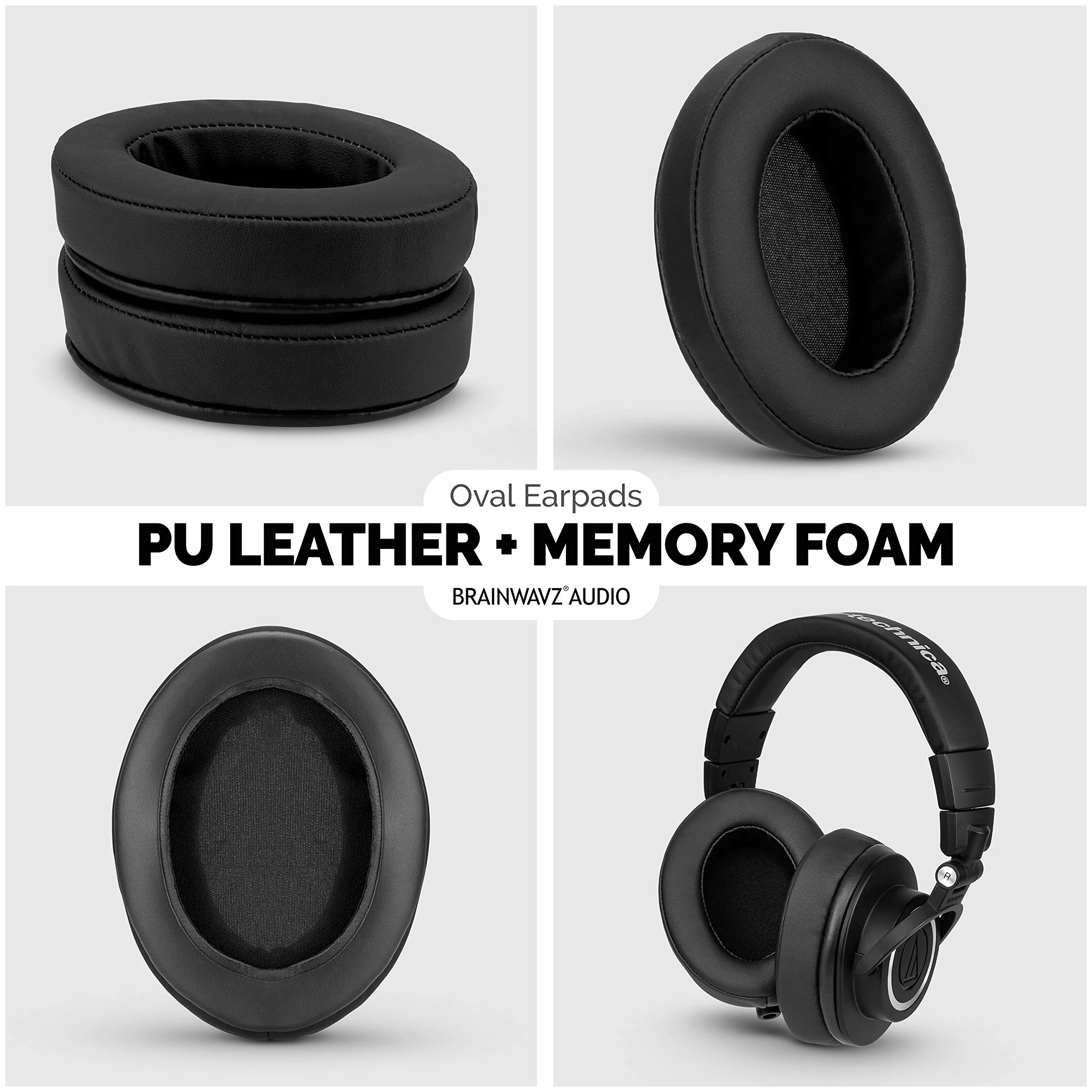 Brainwavz Nauszniki zamienne z pianki pamięciowej do ATH M50X, M40X, M30X, HyperX, SHURE, AKG