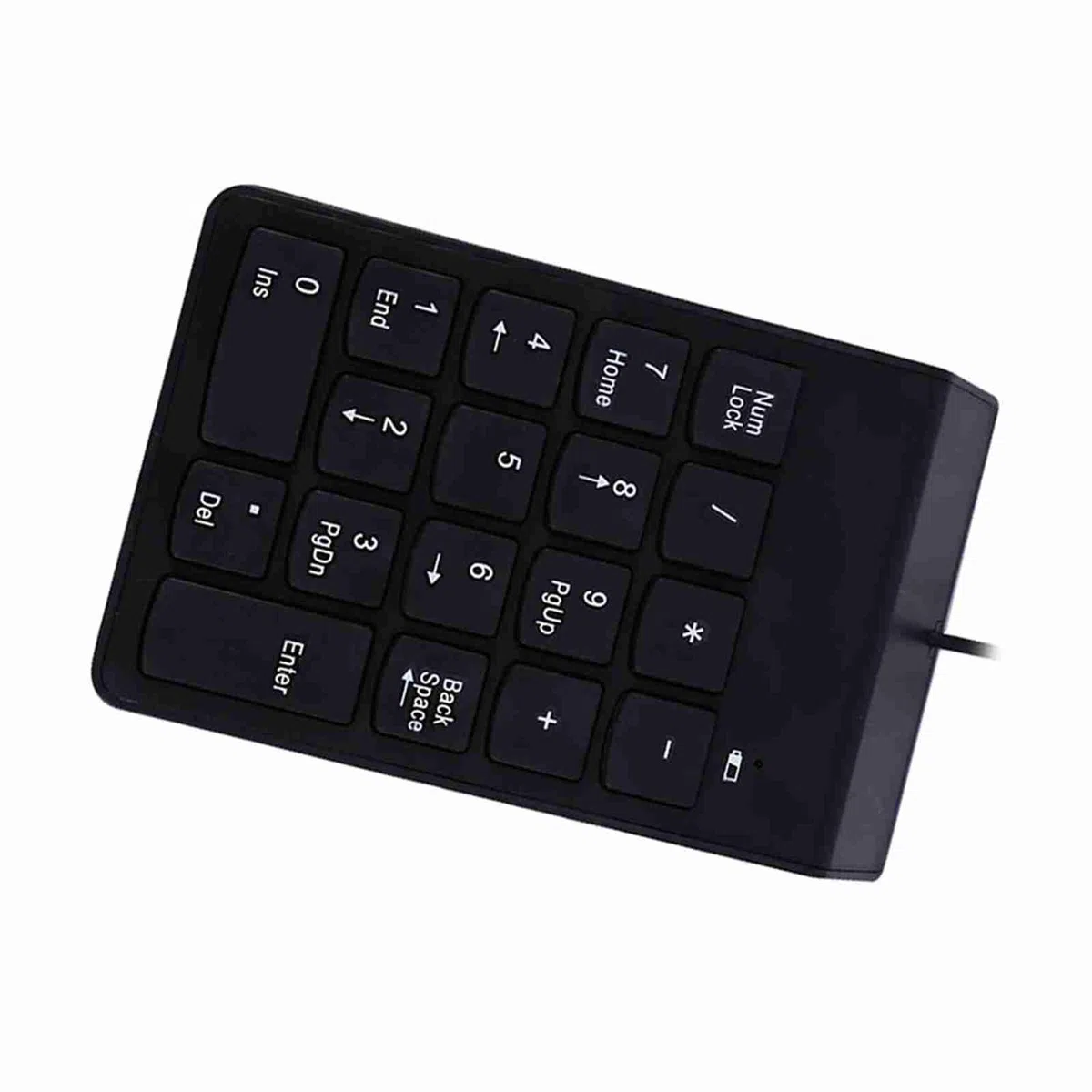 Generic Klawiatura Numeryczna Mini USB 18 Klawiszy Odporny na Zalanie do Laptopa Komputer Stacjonarny Pro Materiał ABS Czarny 1 szt.