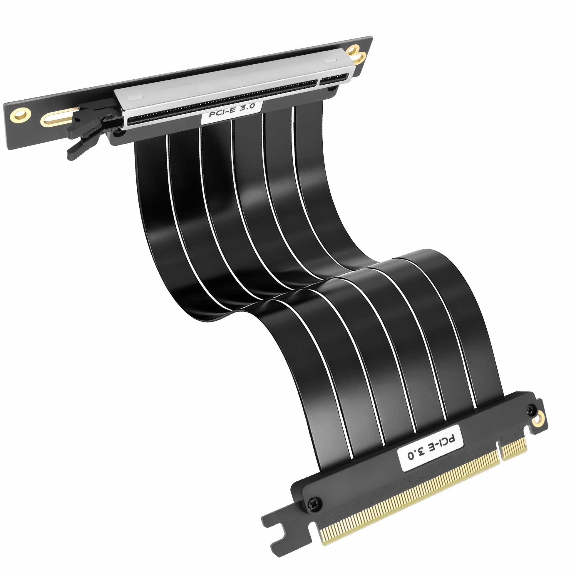 XMSJSIY PCI-E 3.0 16x Riser Kabel Przedłużacz karty ekranowej ekranizowana karta wysokoprędkowa montaż pionowy PCIe 3.0 16x złącze do gniazda pod kątem 90 stopni karta graficzna Wsparcie RTX3060