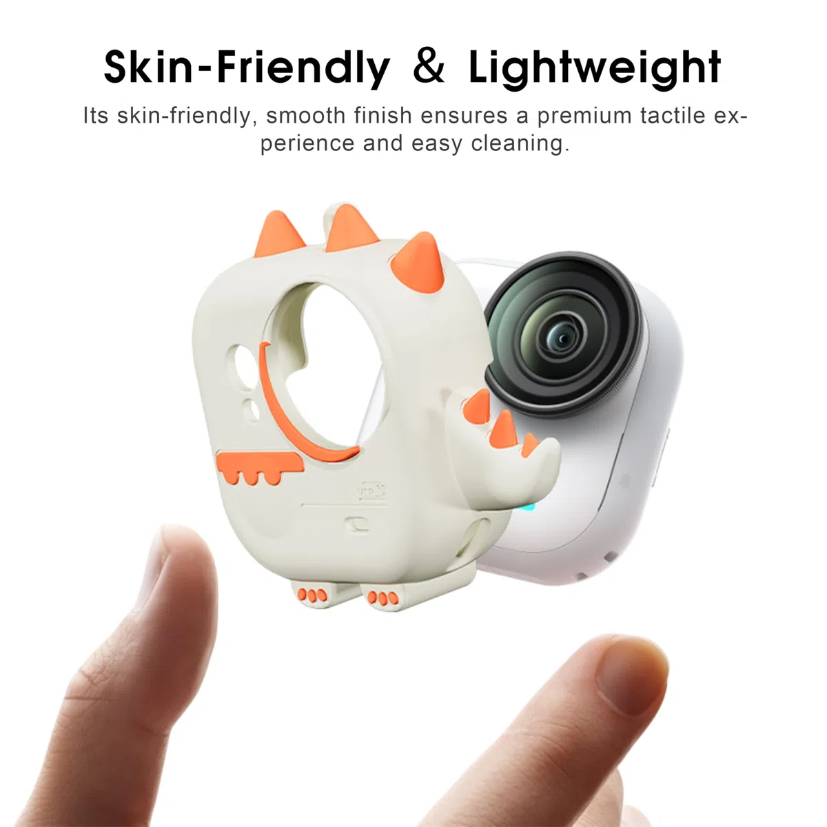 Silikonowe etui do Insta360 Go Ultra, silikonowe etui ochronne w stylu kreskówkowym do Insta 360 GO Ultra akcesoria z paskiem na nadgarstek, kompleksowa ochrona, kompatybilne z ochroną obiektywu i