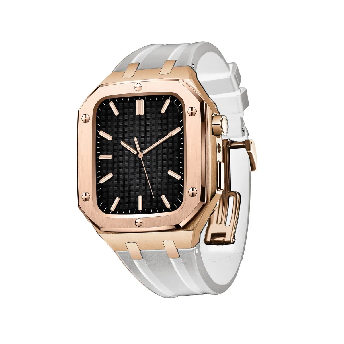Do Apple Watch Mod Kit wytrzymała obudowa ze stali nierdzewnej z paskami do Apple Watch serii 7 (45 mm) i serii 6/SE/5/4 (44 mm) akcesoria do modów, 44MM FOR 6/5/4/SE, Agat