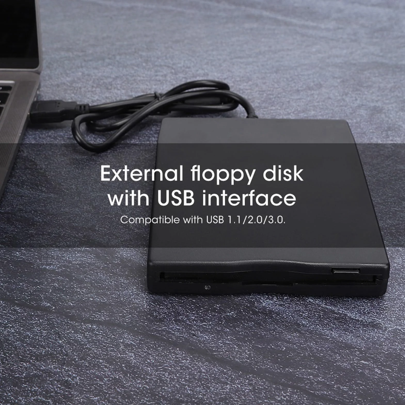 Ciciglow Przenośny Czytnik Dyskietek USB 3,5 Cala Ultracienki Bez Zasilania
