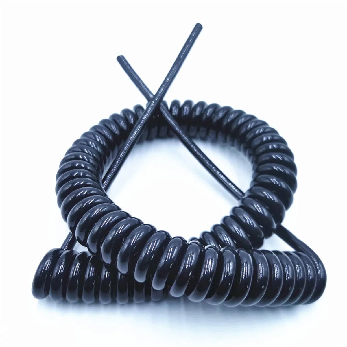 Kabel sprężynowy, 2,5 M, 5 M, 7,5 M czarny przewód zasilający, rozciągliwy przewód, 6 żył, 8 żył, 24AWG, 20AWG,