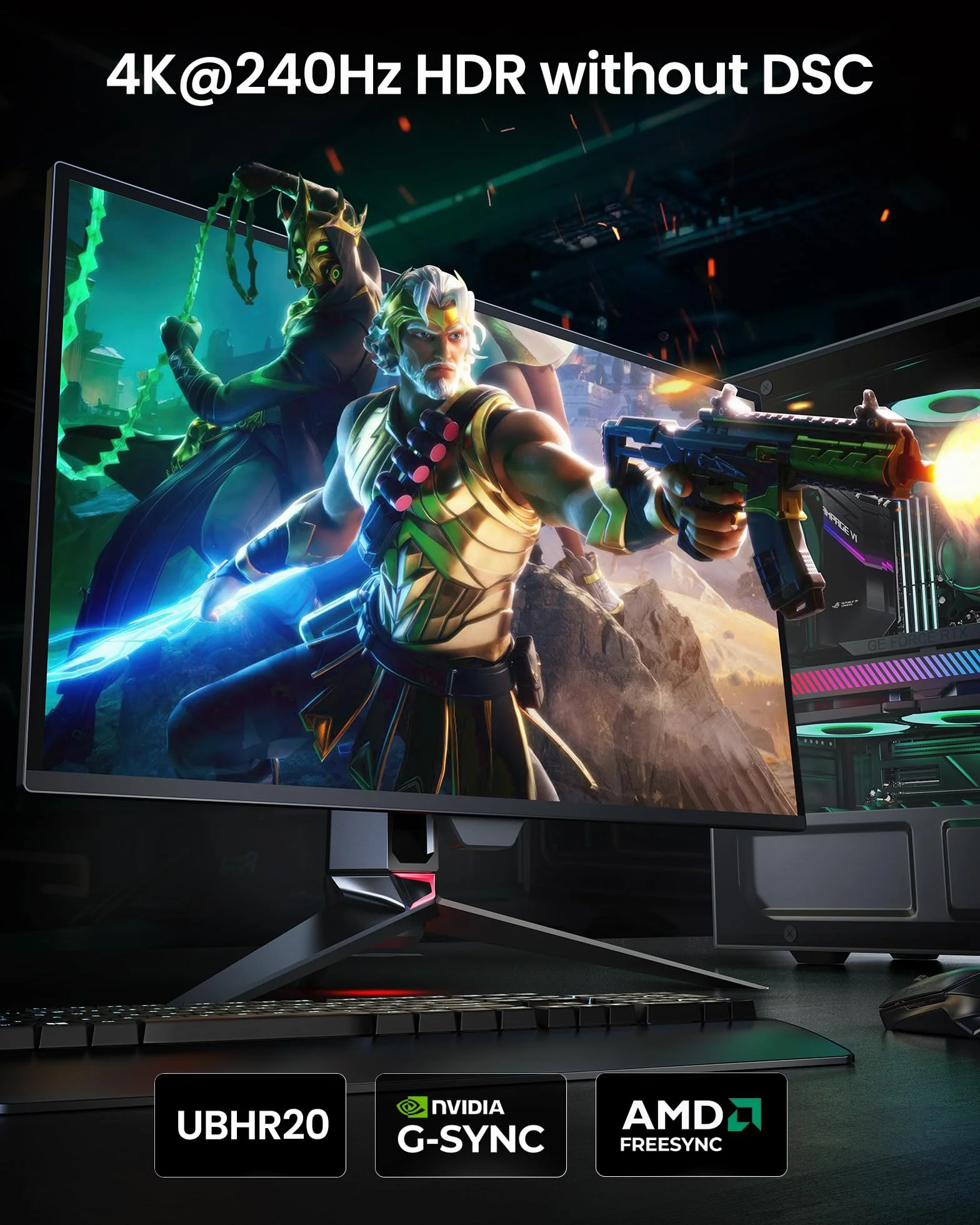 Silkland Kabel DisplayPort 2.1 80Gbps 2M DP80 8K@240Hz HDR FreeSync G-Sync UHBR20