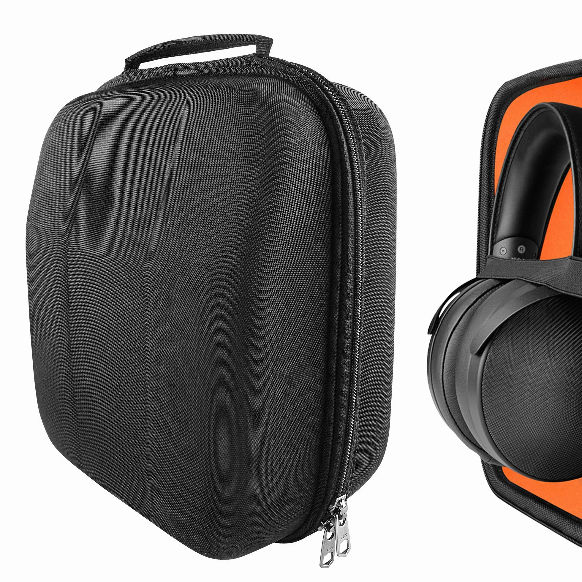 Geekria Shield etui na słuchawki kompatybilne z Sennheiser HD820, HD800S, HD800, HD700, HD660S2, HD660S, HD650, zapasowa twarda obudowa, torba podróżna z miejscem na kable (czarne)