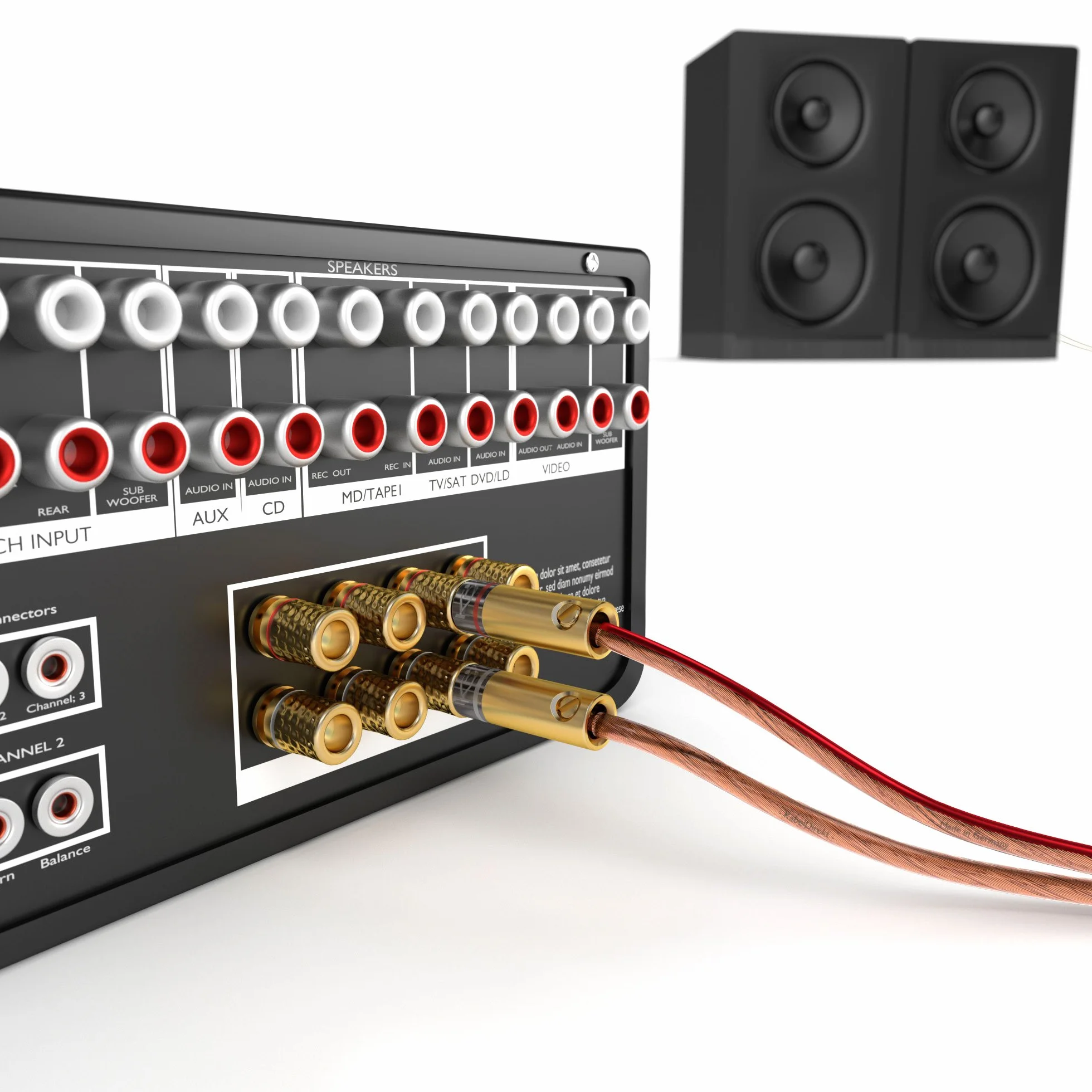 KabelDirekt Przewód stereo audio z czystej miedzi do głośników 2×2,5 mm² 20m