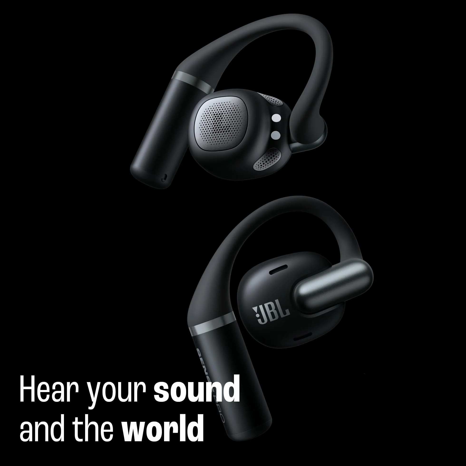 JBL Sense Pro, Bezprzewodowe Słuchawki Douszne, Fioletowe | Otwartą Konstrukcją i Zaczepem na Ucho, JBL OpenSound, 38 Godziny Działania, Odporne na Wodę i Kurz IP55