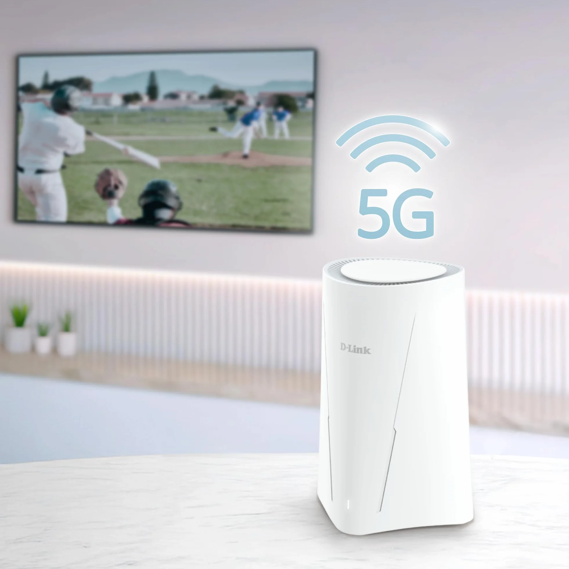 D-Link G530 6 5G NR AX3000 Wi-Fi Router z prędkością 5G do 2,6 Gb/s, Wi-Fi 6, porty WAN i Gigabit LAN, przełączanie WAN, WPA3, VPN, VLAN, odblokowany dla wszystkich sieci/operatorów.