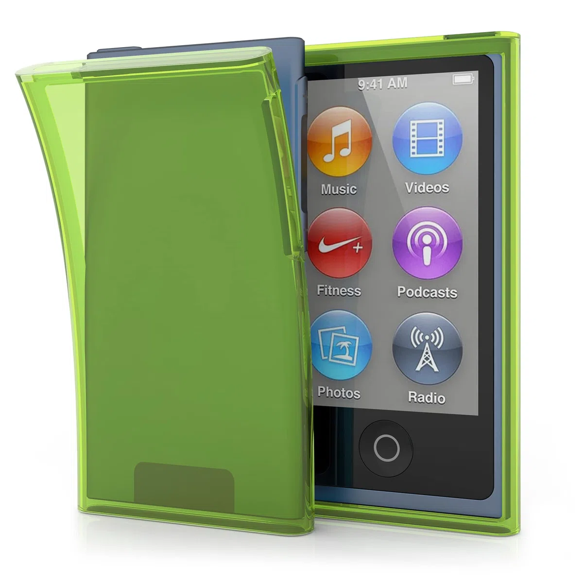 kwmobile Etui kompatybilne z Apple iPod Nano 7 - Silikonowe etui ochronne na odtwarzacz MP3 - Chartreuse