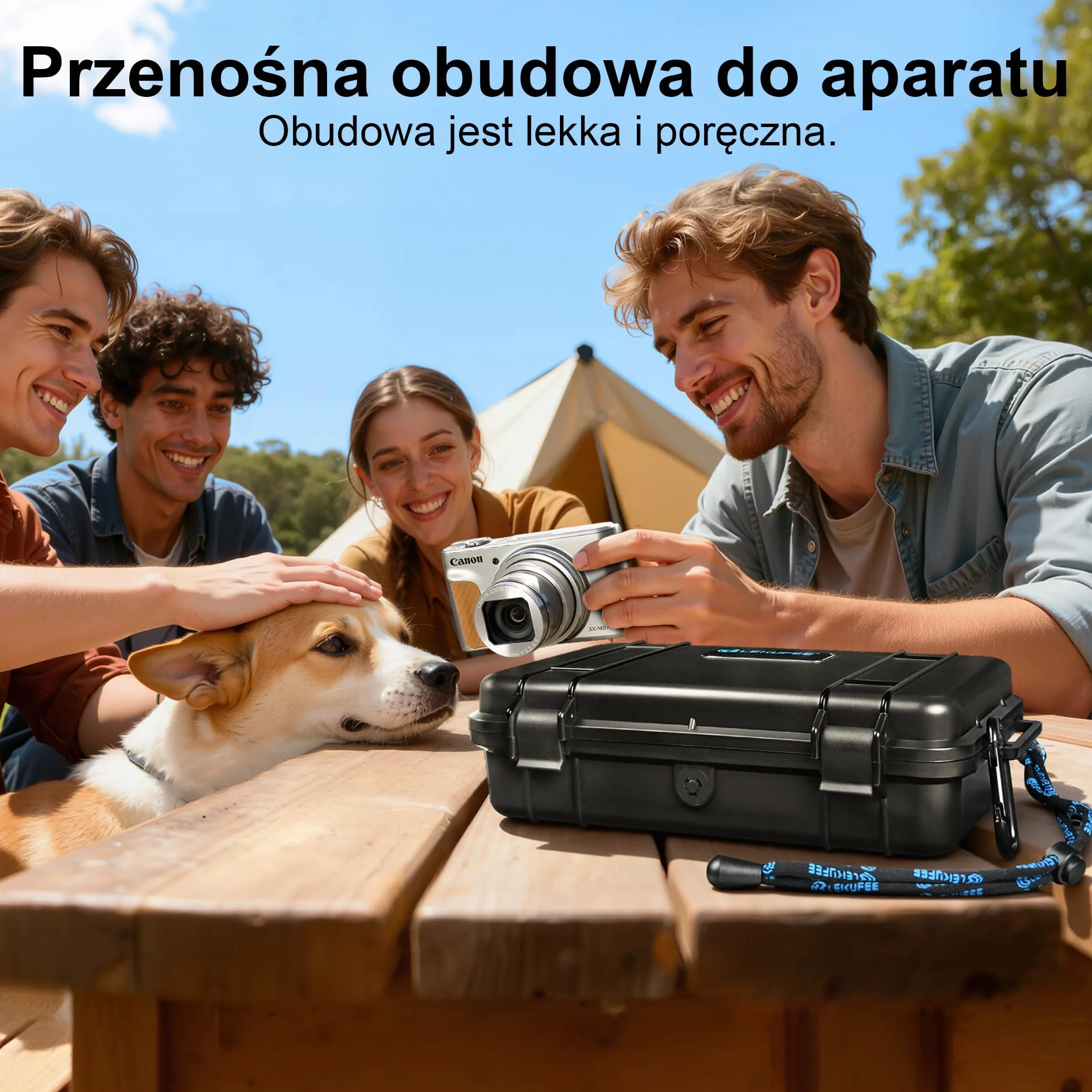 Lekufee Twardy Futerał do Aparatu Canon PowerShot SX740 SX730 SX720 HS Wodoodporny Podróżny