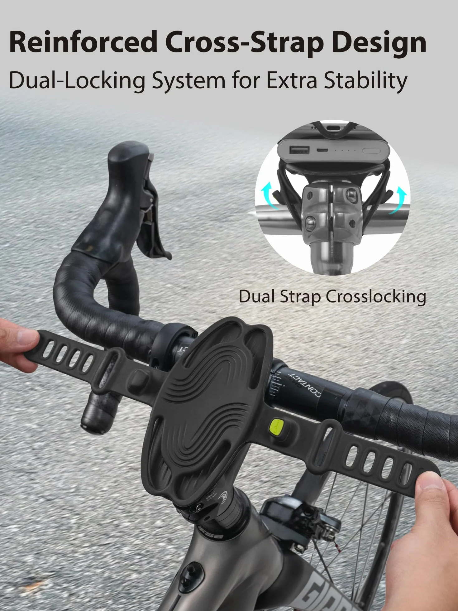 BONE Uchwyt na telefon komórkowy Bike Tie 6 Pro Pack silikonowy amortyzujący uniwersalny do smartfonów 4,7"-7,2" iPhone 17 16 15 rower