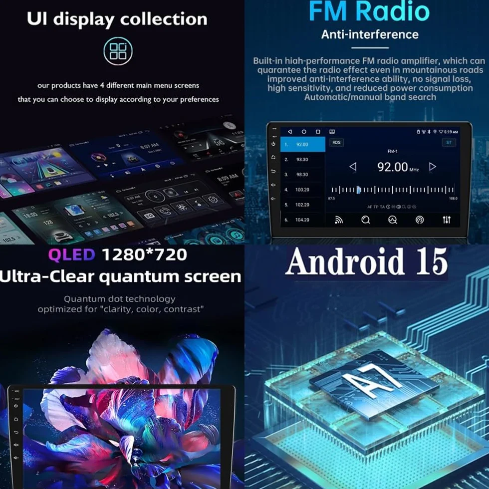 Radio Samochodowe dla Honda Jazz 2002-2007 Przenośny OdtwarzaczDotykowym Hd, Bluetooth, Wi-Fi, Radiem, Wideo I Muzyką; Mirror Link, 4 Rdzeń 4G+64G