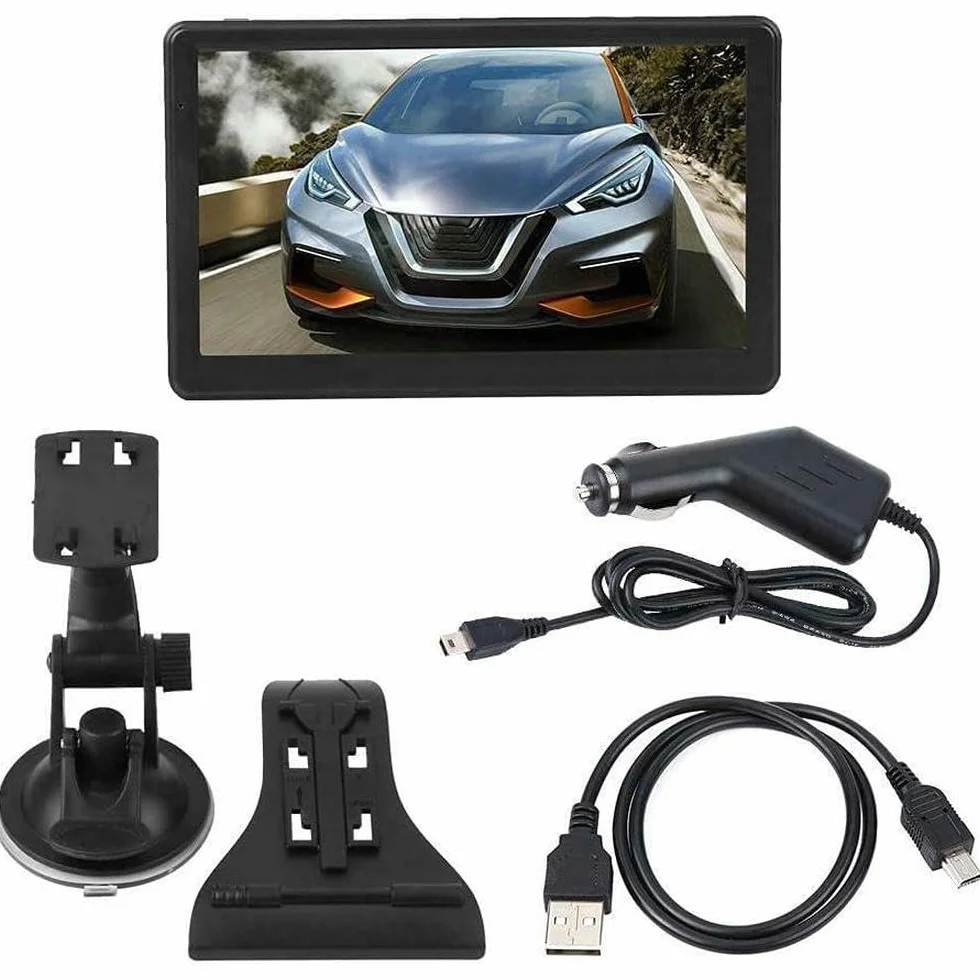 Nawigacja GPS, Riloer przenośny samochodowy system GPS GPS GPS ROM FM USB ładowany, podwójny system nawigacji 2D/3D