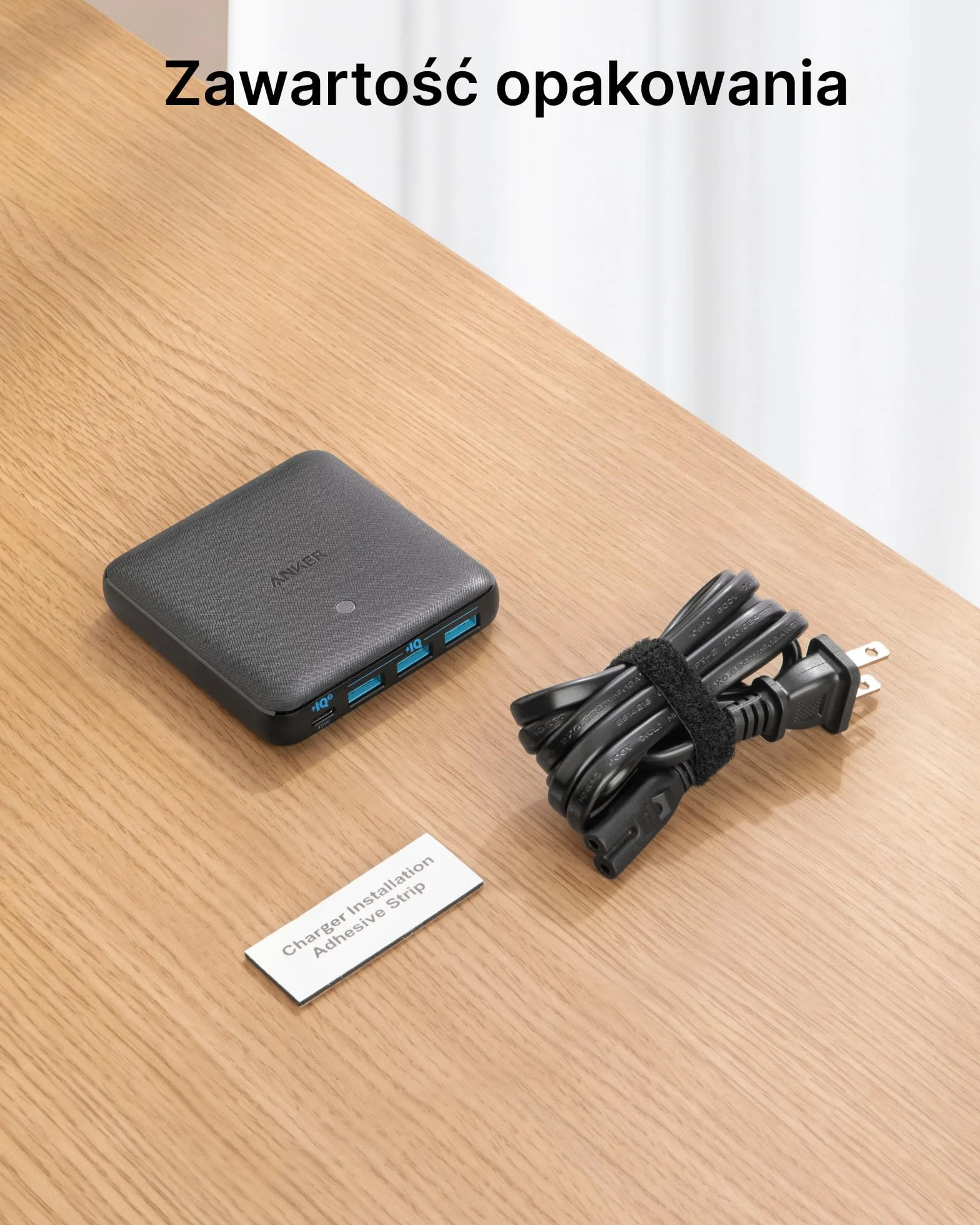 Ładowarka Anker, stacja ładująca 65 W z 4 portami, szybka ładowarka USB PIQ 3.0 i GaN, smukła ładowarka ścienna PowerPort Atom III – port USB C 45 W