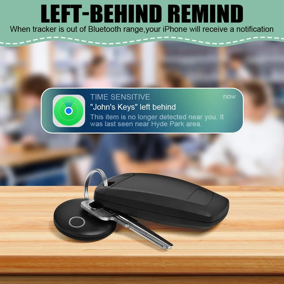 Ainiv 4 szt. Smart Tag, tracker Tag kompatybilny z Apple Find My (tylko iOS), IP67 wodoodporny lokalizator kluczy, zasięg do 50 m, wyszukiwanie przedmiotów dla zwierząt, klucze, bagaż, walizka