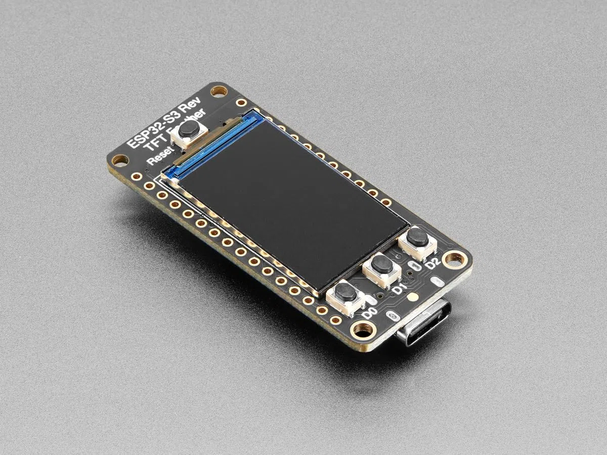 Adafruit ESP32-S3 Reverse TFT Feather, 4 MB Flash, 2 MB PSRAM, STEMMA QT, 5691