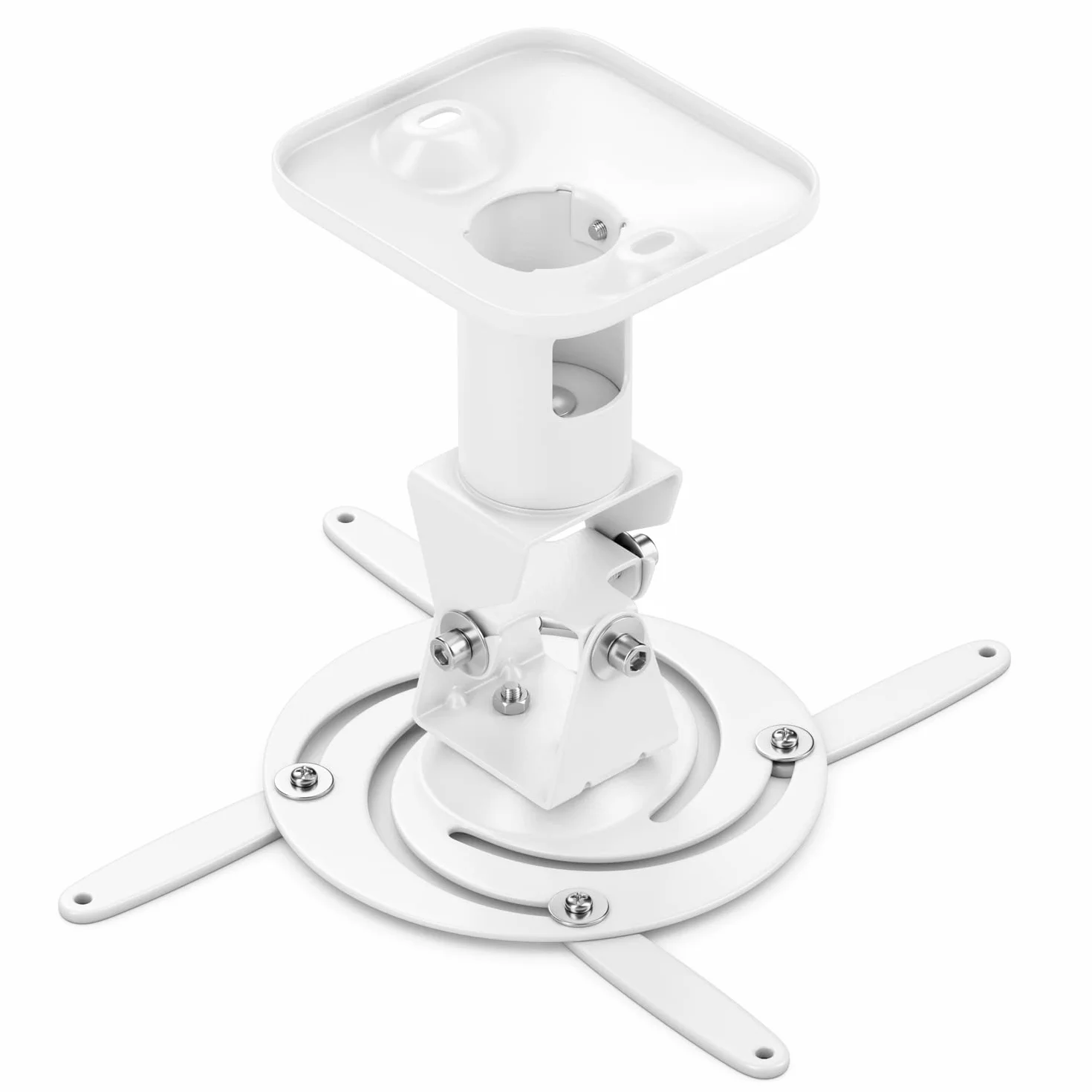 deleyCON uchwyt sufitowy do projektora 15 kg 215 mm obrotowy 360° biały