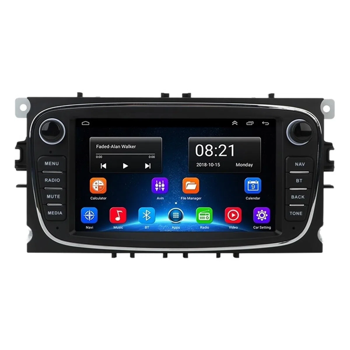 Nawigacja satelitarna Radio Samochodowe Multimedialny Odtwarzacz Wideo Nawigacja GPS(T3LPlus-Cam(Black))