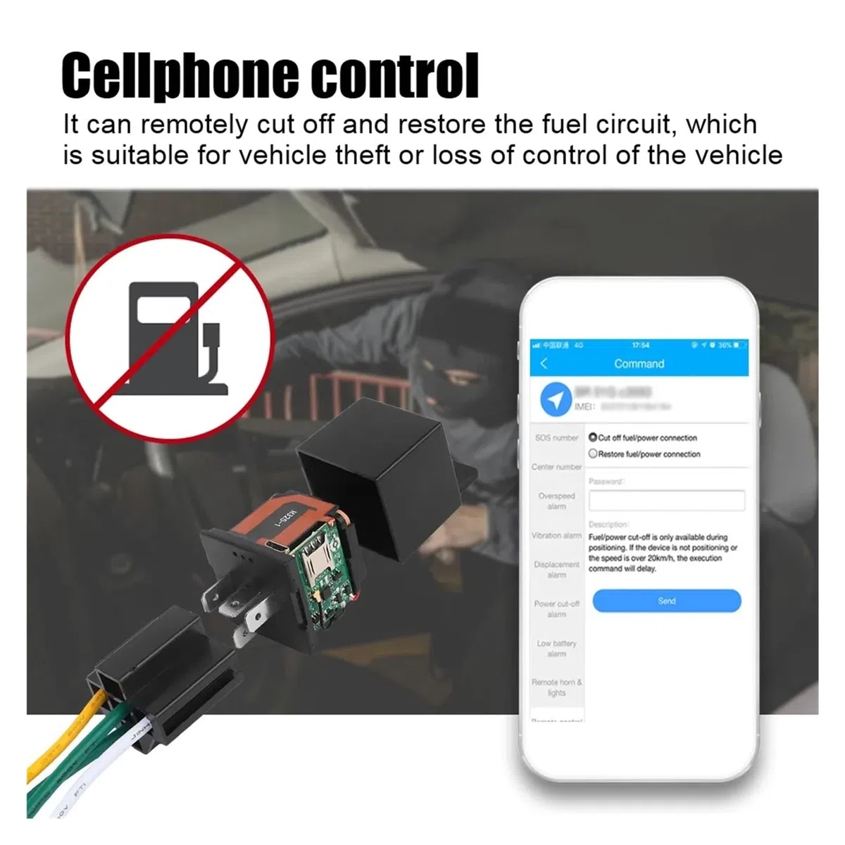 Samochodowy System Alarmowy Przed Kradzieżą 24V 12V przekaźnik samochodowy lokalizator GPS gsm inteligentne śledzenie aplikacji immobilizer izolator odcięcie kontrolera paliwa akcesoria motocyklowe