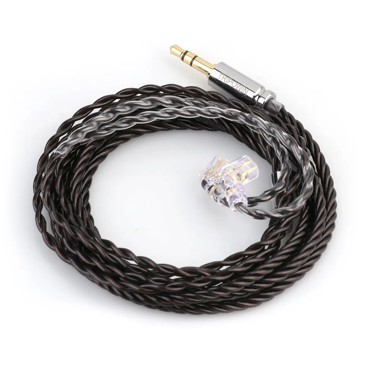 Linsoul Tripowin Mirage Kabel IEM, 30AWG OCC 4N HiFi IEM, ulepszony kabel zamienny, z gniazdem audio 3,5 mm do monitora dousznego, audiofilskiego muzyka (wpuszczany 2-pinowy)