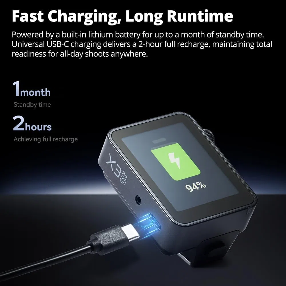 Godox X3Pro S TTL Wireless Flash Trigger for Sony Camera, 2.4''Full Color Touchscreen,Built-in 2930mAh Li-ion Battery,2.4G Wireless with Multi Modes,APP Support,USB-C Fast Charging