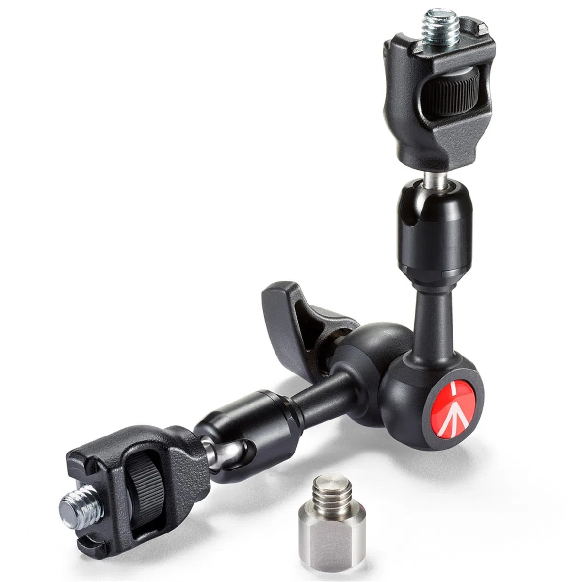 Manfrotto 244MICRO-AR Arm Micro z nasadkami przeciwobrotowymi i adapterem 3/20.3 cm, czarne
