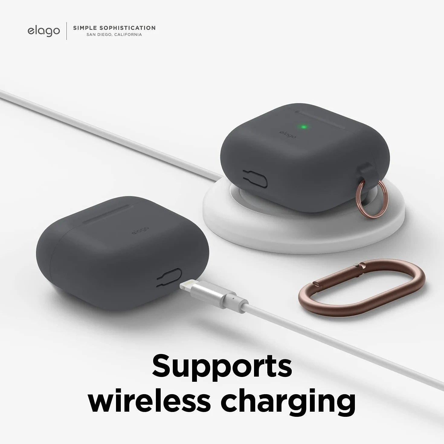 Elago Airpods 3 Etui do zawieszenia - ciemnoszare